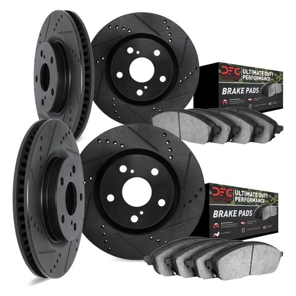 DFC® - Drilled and Slotted Front and Rear Brake Kit with Ultimate Duty Performance Brake Pads