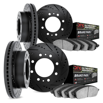 DFC® - Drilled and Slotted Front and Rear Brake Kit with Ultimate Duty Performance Brake Pads