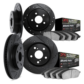 DFC® - Drilled and Slotted Front and Rear Brake Kit with Ultimate Duty Performance Brake Pads