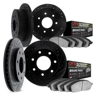 DFC® - Drilled and Slotted Front and Rear Brake Kit with Ultimate Duty Performance Brake Pads