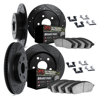 DFC® - Drilled and Slotted Front and Rear Brake Kit with Ultimate Duty Performance Brake Pads