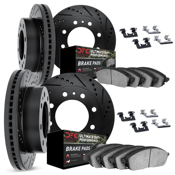 DFC® - Drilled and Slotted Front and Rear Brake Kit with Ultimate Duty Performance Brake Pads