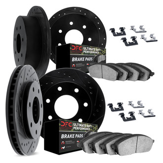 DFC® - Drilled and Slotted Front and Rear Brake Kit with Ultimate Duty Performance Brake Pads