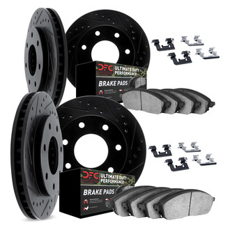 DFC® - Drilled and Slotted Front and Rear Brake Kit with Ultimate Duty Performance Brake Pads