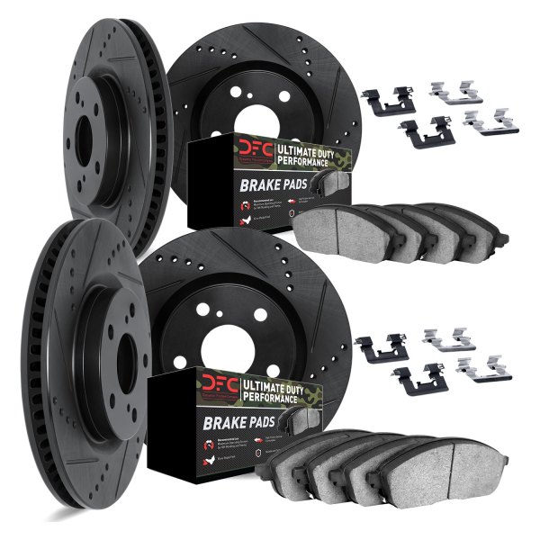 DFC® - Drilled and Slotted Front and Rear Brake Kit with Ultimate Duty Performance Brake Pads