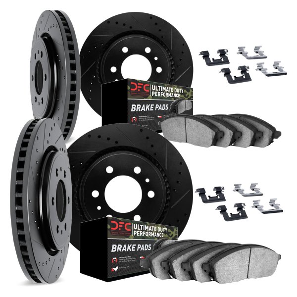 DFC® - Drilled and Slotted Front and Rear Brake Kit with Ultimate Duty Performance Brake Pads