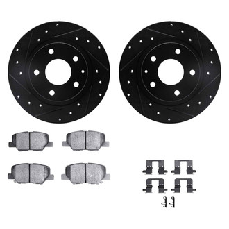 DFC® - PRO-KIT 5000+ Drilled and Slotted Rear Brake Kit