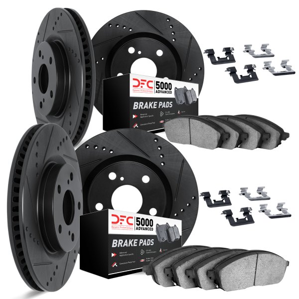 DFC® - PRO-KIT 5000+ Drilled and Slotted Front and Rear Brake Kit