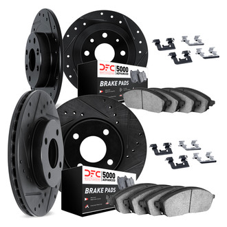 DFC® - PRO-KIT 5000+ Drilled and Slotted Front and Rear Brake Kit