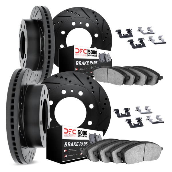 DFC® - PRO-KIT 5000+ Drilled and Slotted Front and Rear Brake Kit