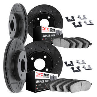 DFC® - PRO-KIT 5000+ Drilled and Slotted Front and Rear Brake Kit