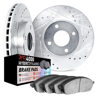 DFC® - Drilled and Slotted Front Brake Kit with 4000 HybriDynamic Brake Pads