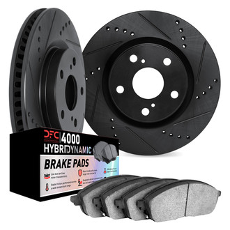 DFC® - Drilled and Slotted Front Brake Kit with 4000 HybriDynamic Brake Pads