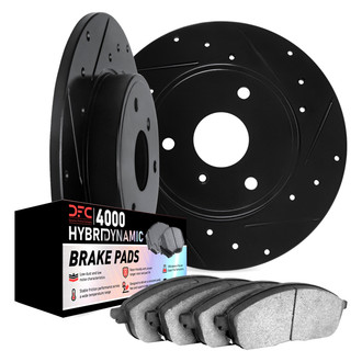DFC® - Drilled and Slotted Front Brake Kit with 4000 HybriDynamic Brake Pads