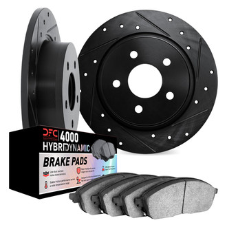 DFC® - Drilled and Slotted Rear Brake Kit with 4000 HybriDynamic Brake Pads