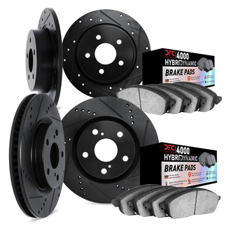 DFC® - Drilled and Slotted Front and Rear Brake Kit with 4000 HybriDynamic Brake Pads