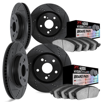 DFC® - Drilled and Slotted Front and Rear Brake Kit with 4000 HybriDynamic Brake Pads