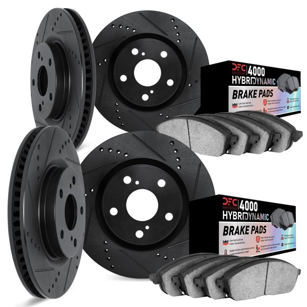 DFC® - Drilled and Slotted Front and Rear Brake Kit with 4000 HybriDynamic Brake Pads