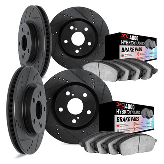 DFC® - Drilled and Slotted Front and Rear Brake Kit with 4000 HybriDynamic Brake Pads
