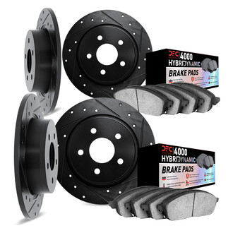 DFC® - Drilled and Slotted Front and Rear Brake Kit with 4000 HybriDynamic Brake Pads