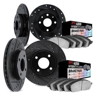 DFC® - Drilled and Slotted Front and Rear Brake Kit with 4000 HybriDynamic Brake Pads