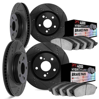 DFC® - Drilled and Slotted Front and Rear Brake Kit with 4000 HybriDynamic Brake Pads