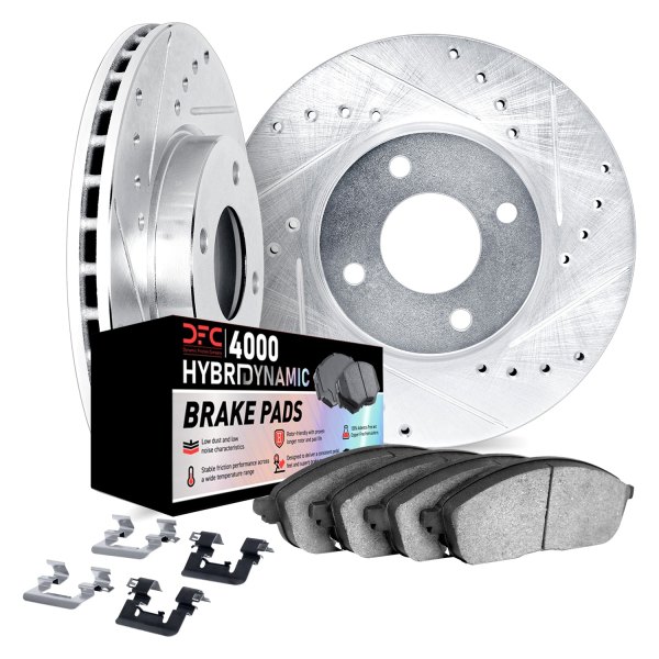 DFC® - Drilled and Slotted Front Brake Kit with 4000 HybriDynamic Brake Pads