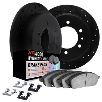 DFC® - Drilled and Slotted Rear Brake Kit with 4000 HybriDynamic Brake Pads