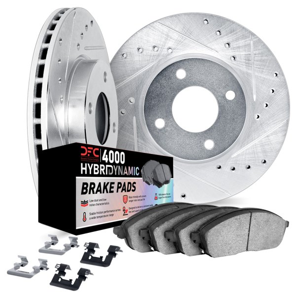 DFC® - Drilled and Slotted Front Brake Kit with 4000 HybriDynamic Brake Pads