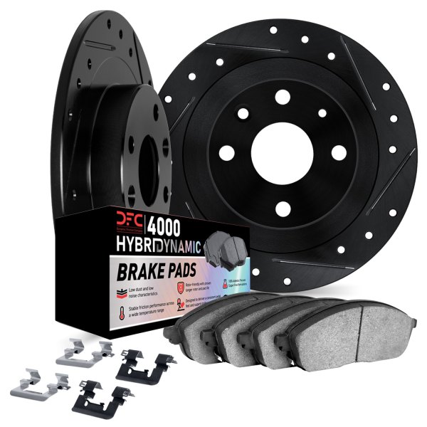 DFC® - Drilled and Slotted Rear Brake Kit with 4000 HybriDynamic Brake Pads