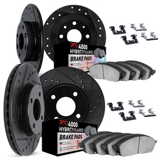 DFC® - Drilled and Slotted Front and Rear Brake Kit with 4000 HybriDynamic Brake Pads