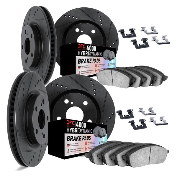 DFC® - Drilled and Slotted Front and Rear Brake Kit with 4000 HybriDynamic Brake Pads