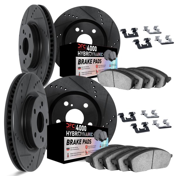 DFC® - Drilled and Slotted Front and Rear Brake Kit with 4000 HybriDynamic Brake Pads