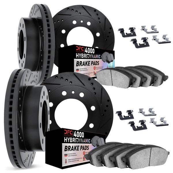 DFC® - Drilled and Slotted Front and Rear Brake Kit with 4000 HybriDynamic Brake Pads