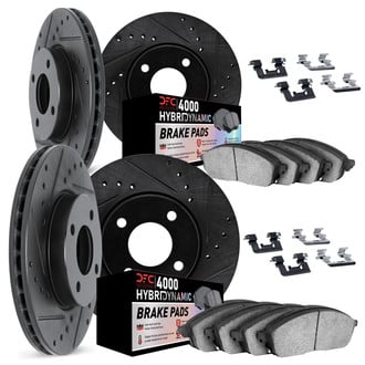 DFC® - Drilled and Slotted Front and Rear Brake Kit with 4000 HybriDynamic Brake Pads