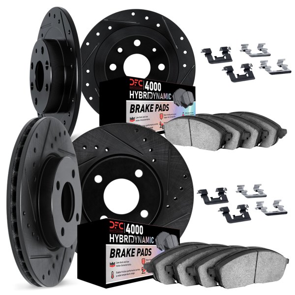 DFC® - Drilled and Slotted Front and Rear Brake Kit with 4000 HybriDynamic Brake Pads