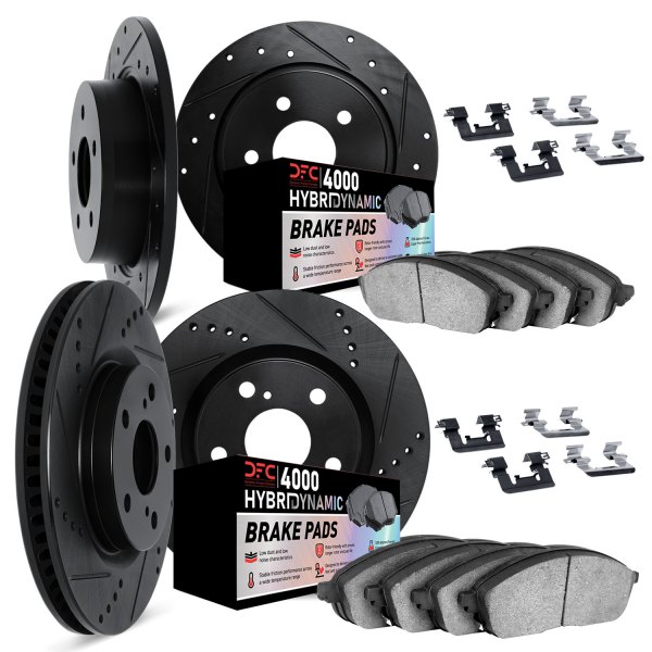 DFC® - Drilled and Slotted Front and Rear Brake Kit with 4000 HybriDynamic Brake Pads