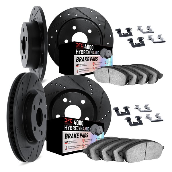 DFC® - Drilled and Slotted Front and Rear Brake Kit with 4000 HybriDynamic Brake Pads