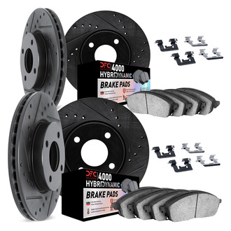 DFC® - Drilled and Slotted Front and Rear Brake Kit with 4000 HybriDynamic Brake Pads