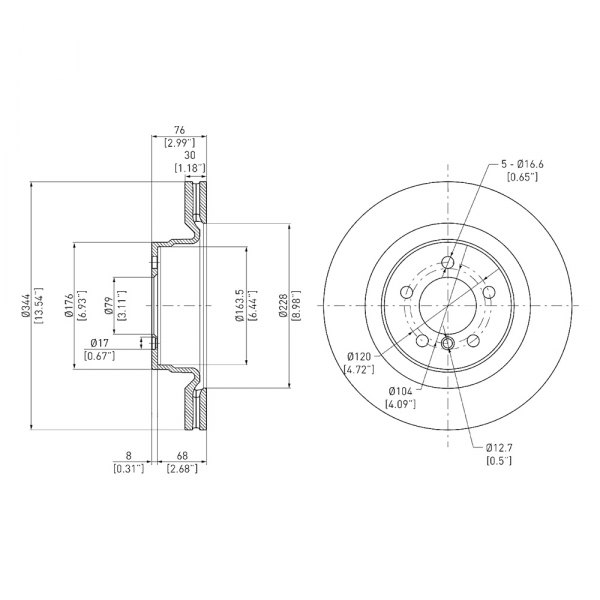 DFC® - Hi-Carbon Alloy GEOMET® 1-Piece Front Brake Rotor