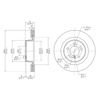 DFC® - Hi-Carbon Alloy GEOMET® Vented Front Brake Rotor