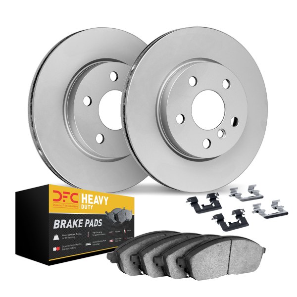 DFC® - GEOMET Plain Front Brake Kit with Heavy Duty Brake Pads