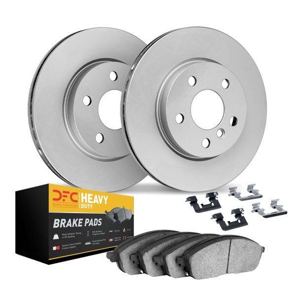 DFC® - GEOMET Plain Rear Brake Kit with Heavy Duty Brake Pads