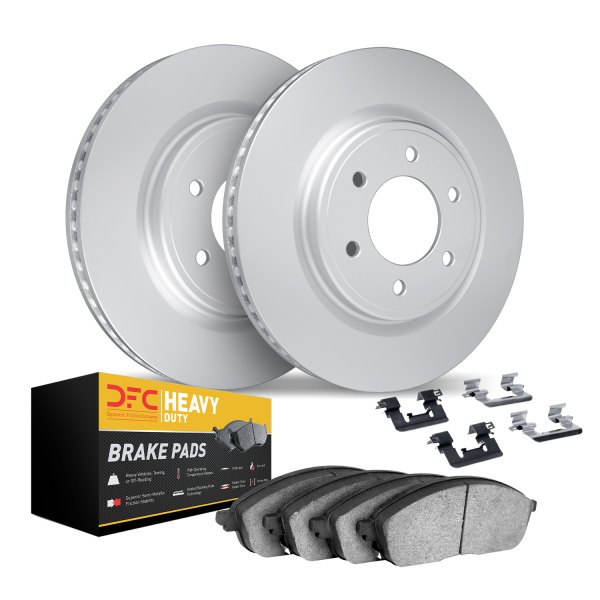 DFC® - GEOMET Plain Rear Brake Kit with Heavy Duty Brake Pads