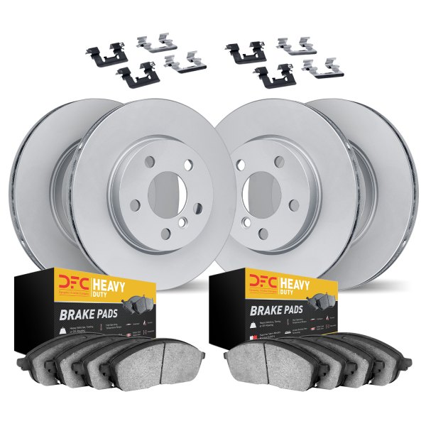 DFC® - GEOMET Plain Front and Rear Brake Kit with Heavy Duty Brake Pads