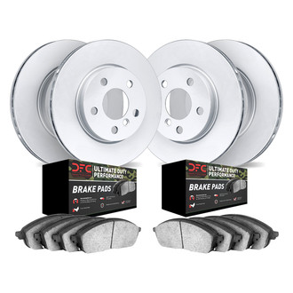 DFC® - GEOMET Plain Front and Rear Brake Kit with Ultimate Duty Performance Brake Pads