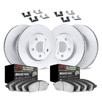 DFC® - GEOMET Plain Front and Rear Brake Kit with Ultimate Duty Performance Brake Pads
