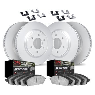 DFC® - GEOMET Plain Front and Rear Brake Kit with Ultimate Duty Performance Brake Pads