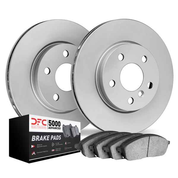 DFC® - GEOMET Plain Front Brake Kit with 5000 Advanced Brake Pads