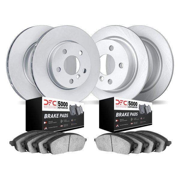 DFC® - GEOMET Plain Front and Rear Brake Kit with 5000 Advanced Brake Pads